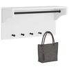 vidaXL Wall-mounted Coat Rack White Solid pine wood, engineered wood