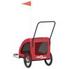 vidaXL Pet Bike Trailer Red Oxford Fabric 53.9 x 26.8 x 28.3 in