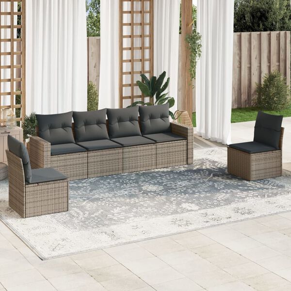 vidaXL Garden Sofa Set Grey