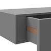 vidaXL Drawer Shelf Grey MDF, metal Compact Floating Shelf Rectangular