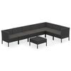 vidaXL Garden Lounge Set Black