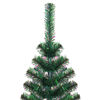 vidaXL Christmas Tree Green with Shiny Tips PVC, Steel 47 in Durable