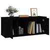vidaXL TV Cabinet Black Engineered wood Medium TV Cabinet Rectangular