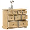 vidaXL Chest Of Drawers Pine wood with honey wax finish Solid pine wood
