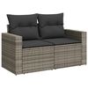 vidaXL Garden Sofa Set Grey, Dark Grey (Cushions)