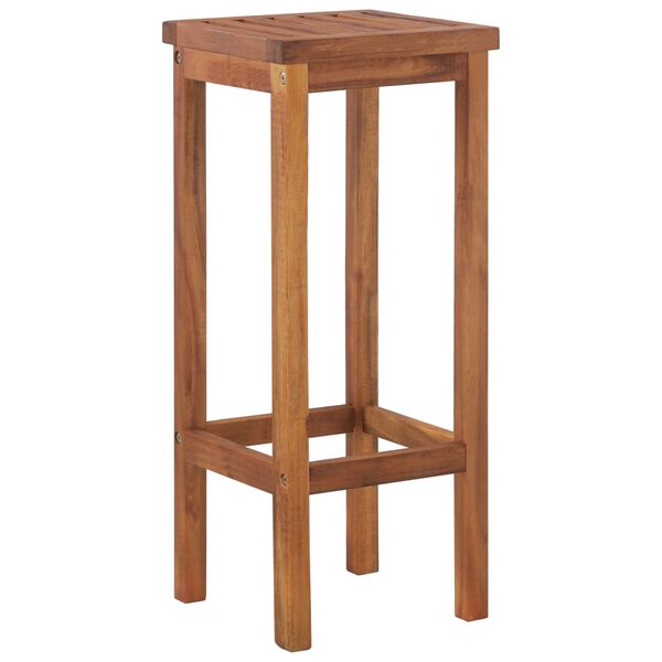 vidaXL Bar Stool Set of 4 Natural wood