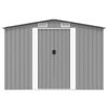 vidaXL Garden Shed Grey Galvanized Steel Large Sliding Components