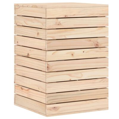 vidaXL Laundry Basket 17.3"x17.3"x26" Solid Wood Pine