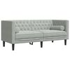 vidaXL 2 Piece Chesterfield Sofa Set with Bolsters Light Gray Velvet