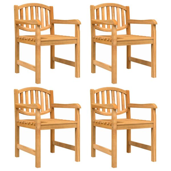 vidaXL Garden Dining Set Teak Solid Teak Wood Medium Stackable