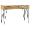 vidaXL Console Table Brown Recycled solid teak and wrought iron