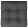 vidaXL Pallet Cushion Gray 100% Polyester 19.7 x 19.7 x 4.7 in
