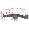 vidaXL Garden Sofa Set Grey