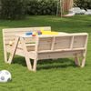 vidaXL Picnic Table Natural Wood Solid Pine Wood Medium Seats Many