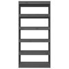 vidaXL Book Cabinet Grey Solid pine wood Book Cabinet Rectangular