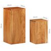 vidaXL Plant Stand Set of 2 Varied shades of acacia wood Solid acacia wood