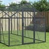 vidaXL Aviary Anthracite Aluminum, Galvanized Welded Wire Mesh Large