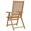 vidaXL Garden Chair Set of 3 Brown Solid Acacia wood Medium Foldable