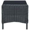 vidaXL Garden Chair Dark Grey Round PE Rattan Large Garden Chair Other