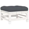 vidaXL Garden Footstool White, Anthracite