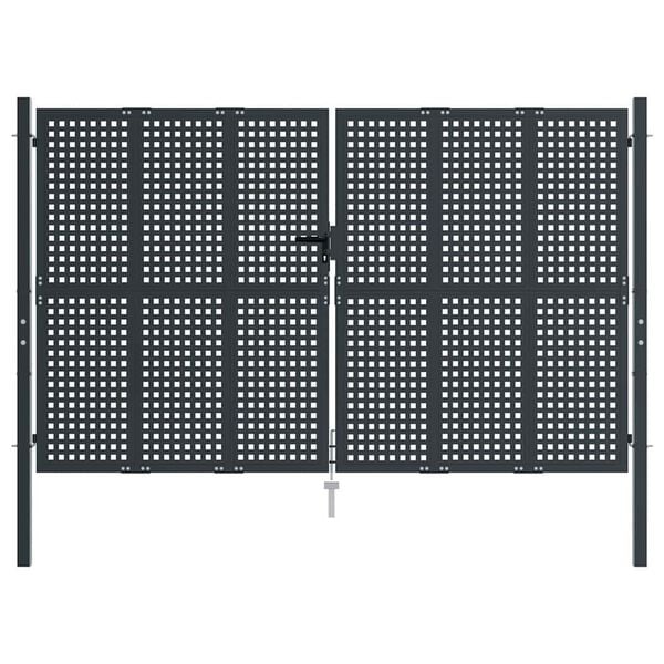 vidaXL Garden Gate Anthracite 118.1x68.9" Steel