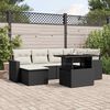 vidaXL Garden Sofa Set Black, Cream White