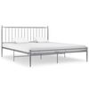 vidaXL Bed Frame Grey Powder-coated metal Full Durable Bed Frame