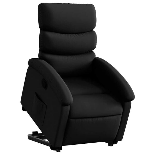 vidaXL Stand Up Recliner Chair Black Faux leather, metal, plywood Medium