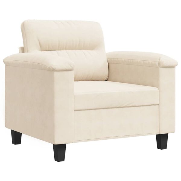 vidaXL Sofa Chair Beige Microfiber fabric (100% polyester), metal, plywood