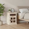vidaXL Bedside Cabinet White Solid Mango Wood 15.7x11.8x19.7 in