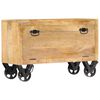 vidaXL Shoe Cabinet Natural Mango Wood Solid Mango Wood Medium