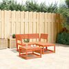 vidaXL Garden Sofa Set Wax brown Solid pine wood 26.4 x 26.4 x 30.7 in