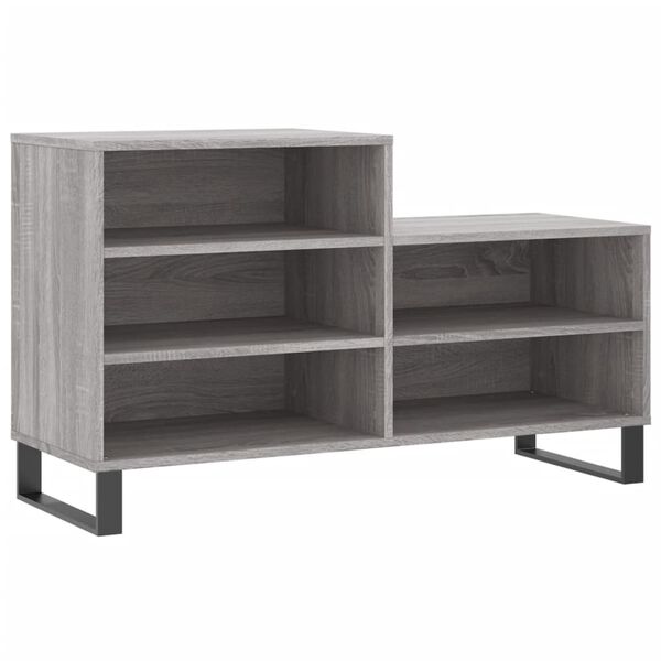 vidaXL Shoe Cabinet Grey Sonoma Engineered Wood Medium Shoe Cabinet
