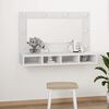 vidaXL Mirror Cabinet White Engineered wood, acrylic Large