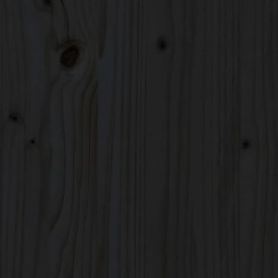 vidaXL TV Stand Black 23.6"x13.8"x14.6" Solid Wood Pine