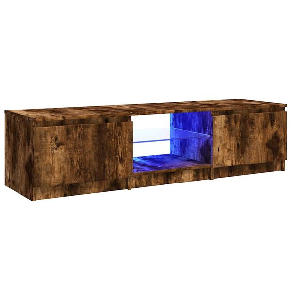 vidaXL TV Cabinet smoked oak 140 x 40 x 36 cm Engineered wood