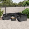 vidaXL Garden Sofa Set Black PE rattan Large Modular Garden Sofa Set