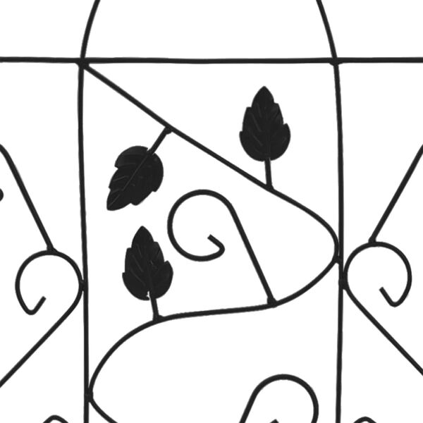 vidaXL Plant Rack Set of 3 Black Iron Medium Decorative Inlays