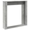 vidaXL Fireplace Surround Concrete Grey 39.4x7.9x39.4" Engineered Wood