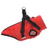 vidaXL Dog Coat Red Polyester and fleece M Waterproof materials