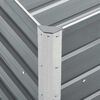 vidaXL Raised Bed Grey Galvanized Steel 94.5 x 15.7 x 30.3 in