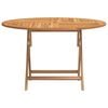 vidaXL Garden Table Natural Teak Solid teak wood Large Foldable