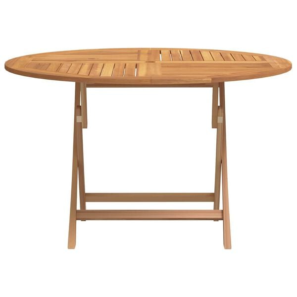 vidaXL Garden Table Natural Teak Solid teak wood Large Foldable