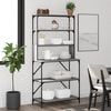vidaXL Baker's Rack 6-Tier Grey Sonoma 35.4x15.7x70.9" Engineered Wood