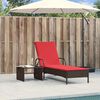 vidaXL Sun Lounger Brown PE rattan, powder-coated steel Standard