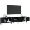 vidaXL TV Cabinet Black Engineered wood, metal Large TV Cabinet