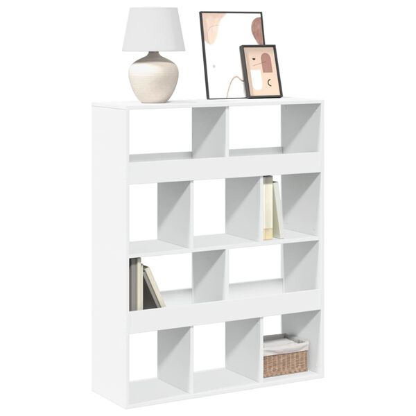 vidaXL Bookcase White Engineered wood 39.4x13.0x49.4 in Bookcase