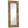 vidaXL Mirror Brown Solid mango wood, glass 19.7 x 43.3 in