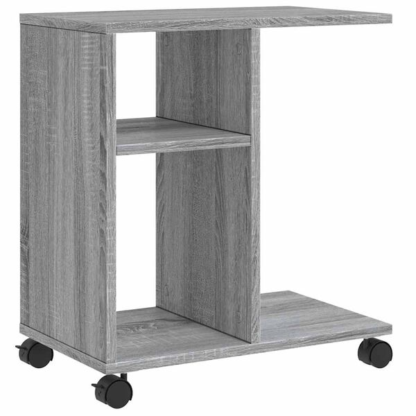 vidaXL Side Table Grey Sonoma Engineered wood 19.7x11.8x21.7 in