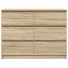 vidaXL Sideboard Sonoma Oak Engineered Wood 39.4 in x 13.8 in x 29.9 in